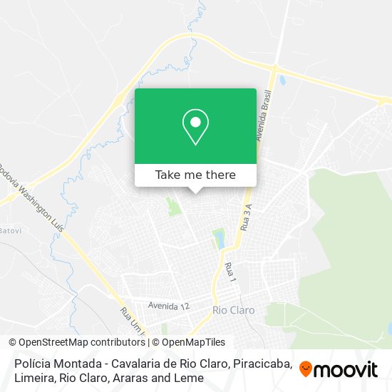 Polícia Montada - Cavalaria de Rio Claro map