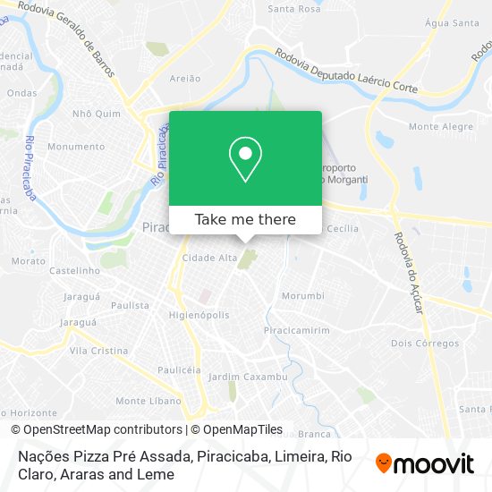 Nações Pizza Pré Assada map