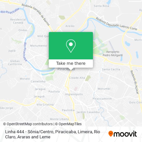 Linha 444 - Sônia/Centro map
