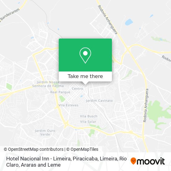 Hotel Nacional Inn - Limeira map