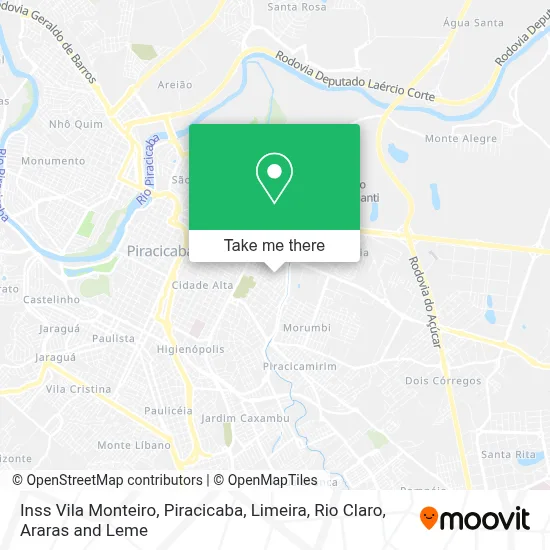 Inss Vila Monteiro map