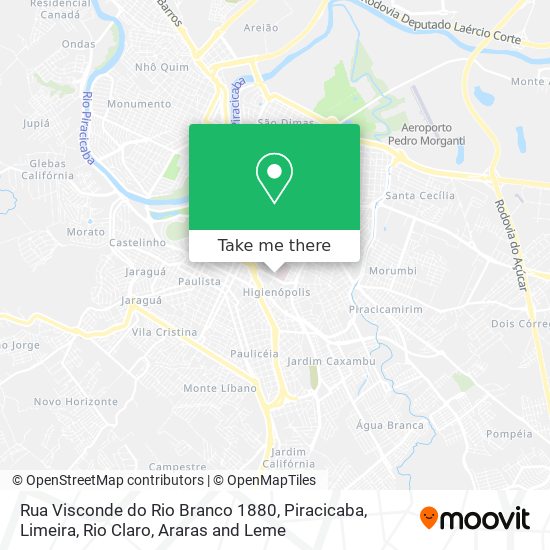 Mapa Rua Visconde do Rio Branco 1880