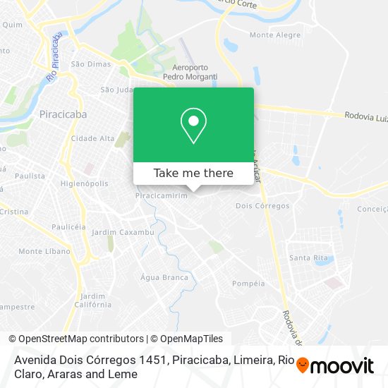 Avenida Dois Córregos 1451 map