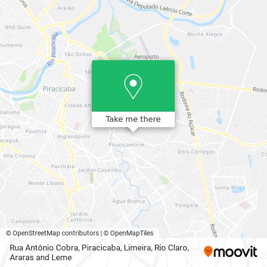 Rua Antônio Cobra map