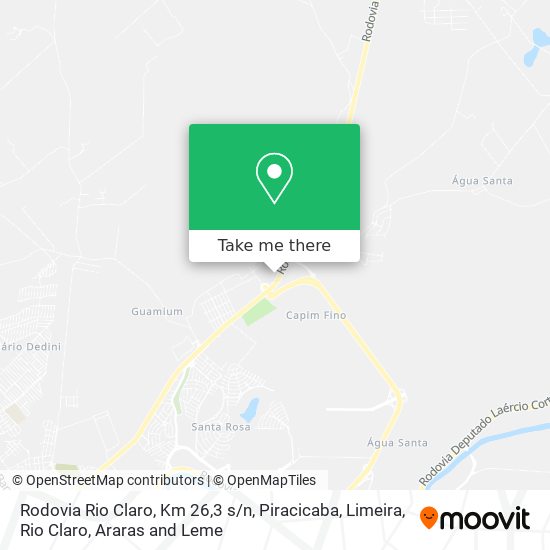 Rodovia Rio Claro, Km 26,3 s/n map