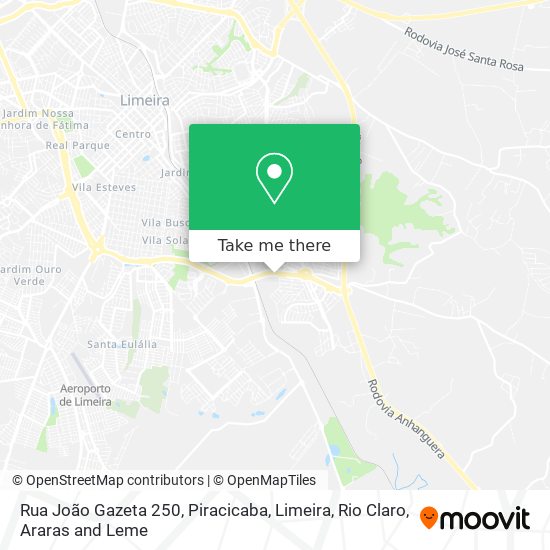 Mapa Rua João Gazeta 250