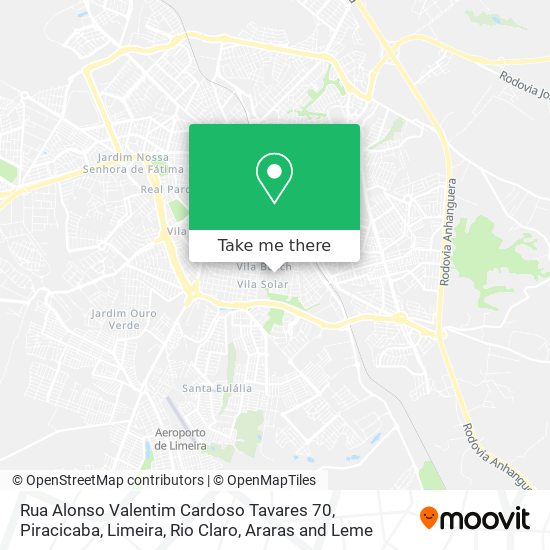 Mapa Rua Alonso Valentim Cardoso Tavares 70