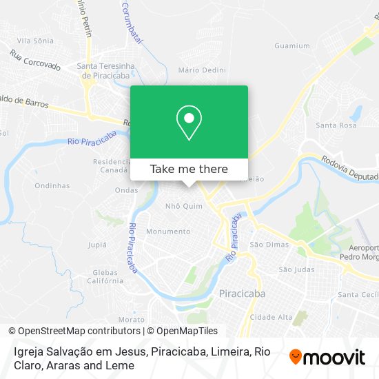 Igreja Salvação em Jesus map