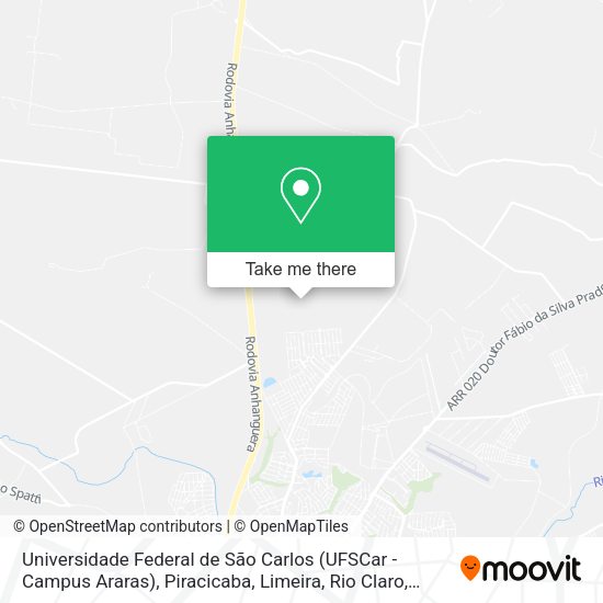 Universidade Federal de São Carlos (UFSCar - Campus Araras) map