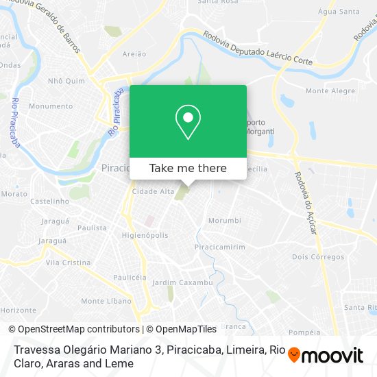 Mapa Travessa Olegário Mariano 3