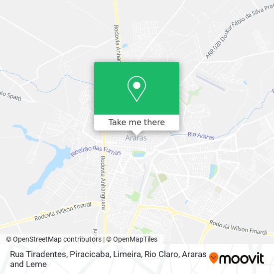 Mapa Rua Tiradentes