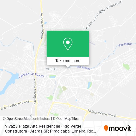 Vivaz / Plaza Alta Residencial - Rio Verde Construtora - Araras-SP map