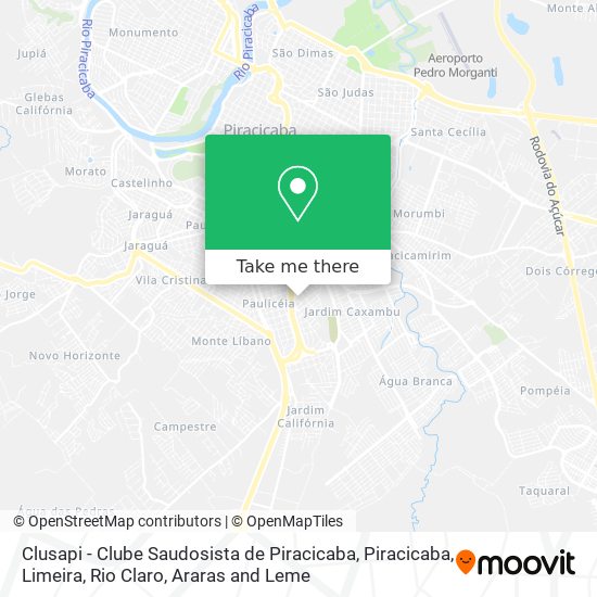 Mapa Clusapi - Clube Saudosista de Piracicaba
