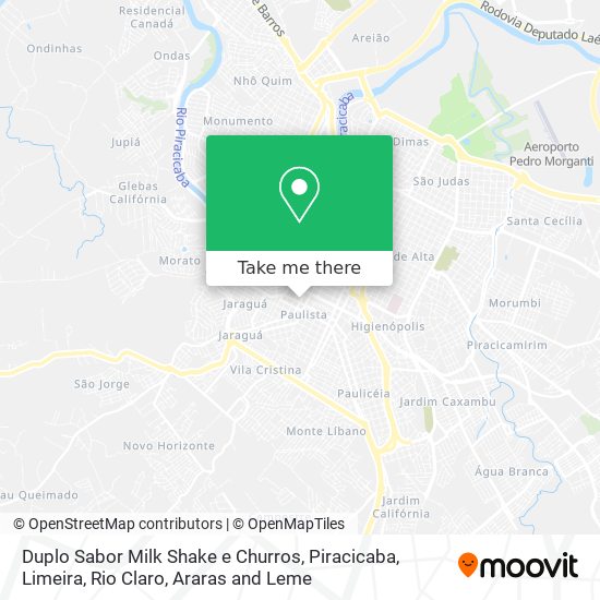 Duplo Sabor Milk Shake e Churros map