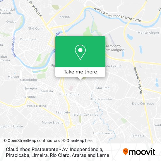 Claudinhos Restaurante - Av. Independência map