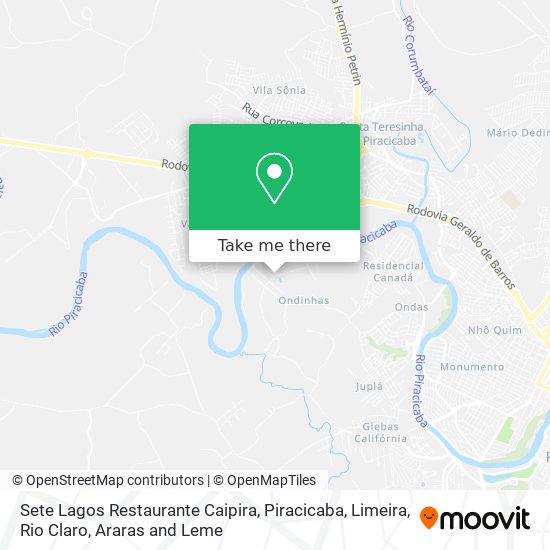 Sete Lagos Restaurante Caipira map