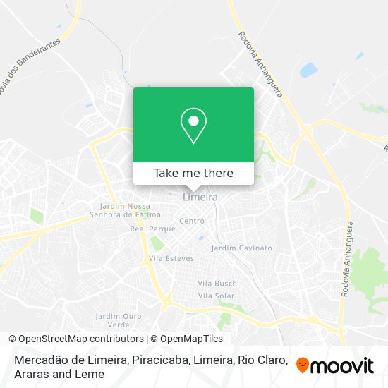 Mercadão de Limeira map