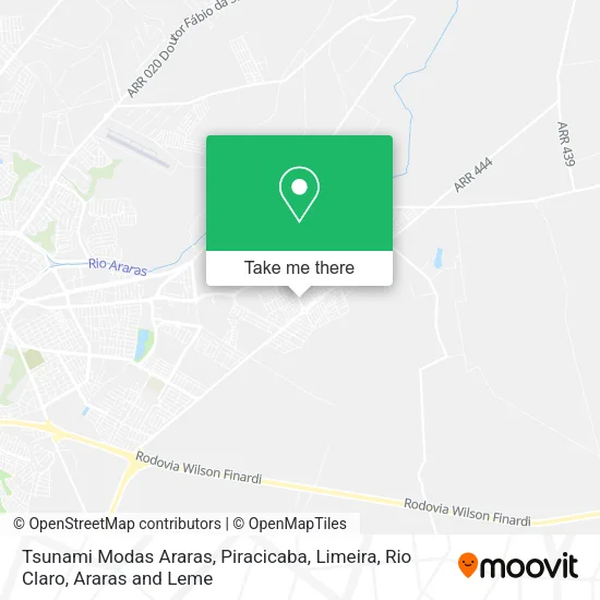 Tsunami Modas Araras map