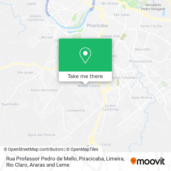 Rua Professor Pedro de Mello map