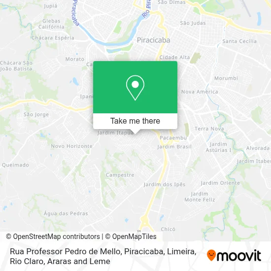 Rua Professor Pedro de Mello map