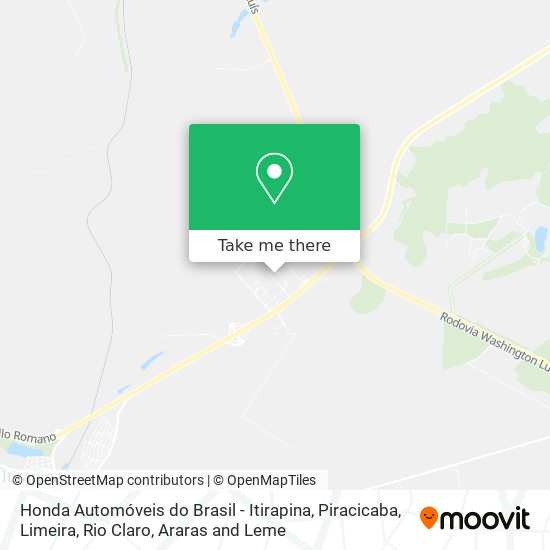 Mapa Honda Automóveis do Brasil - Itirapina