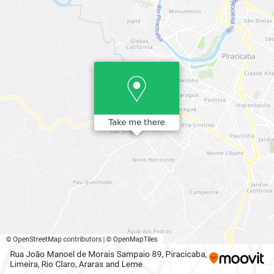 Rua João Manoel de Morais Sampaio 89 map