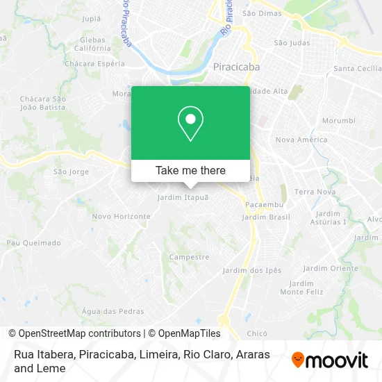 Rua Itabera map
