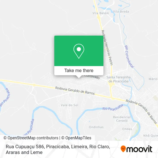 Rua Cupuaçu 586 map