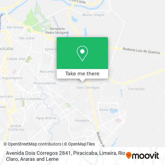 Avenida Dois Córregos 2841 map