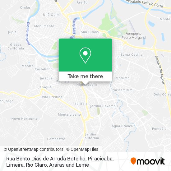 Rua Bento Dias de Arruda Botelho map
