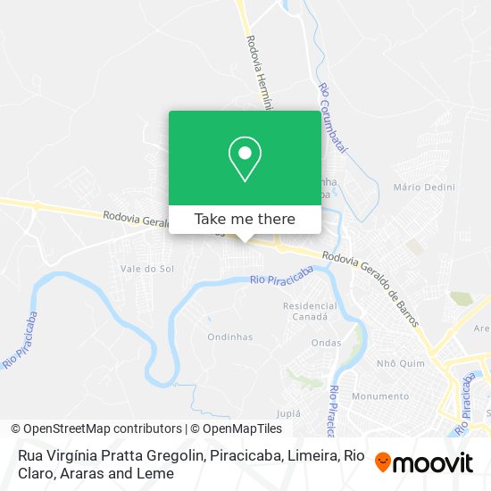 Mapa Rua Virgínia Pratta Gregolin