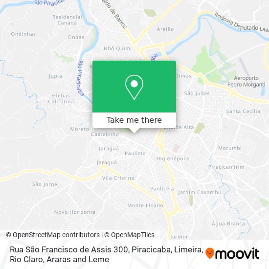 Rua São Francisco de Assis 300 map