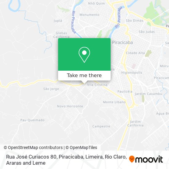 Rua José Curiacos 80 map