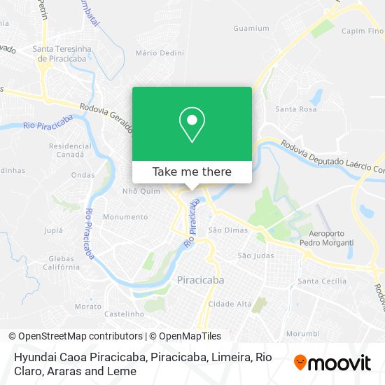 Hyundai Caoa Piracicaba map