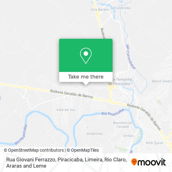 Mapa Rua Giovani Ferrazzo