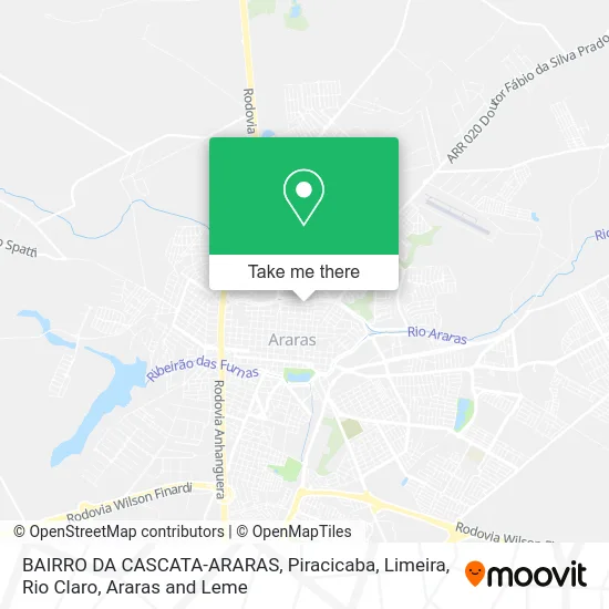 BAIRRO DA CASCATA-ARARAS map