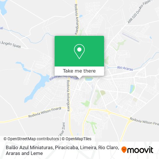 Balão Azul Miniaturas map