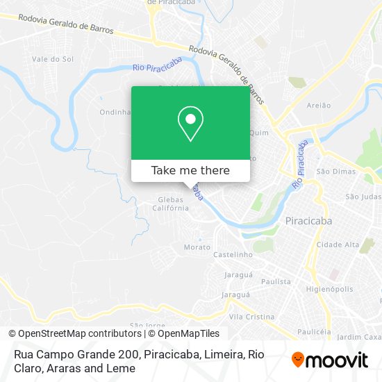 Mapa Rua Campo Grande 200