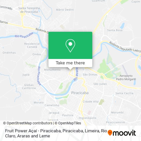 Fruit Power Açaí - Piracicaba map