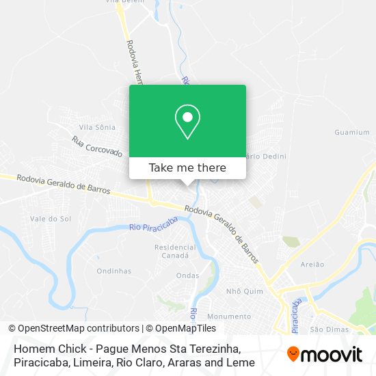 Homem Chick - Pague Menos Sta Terezinha map