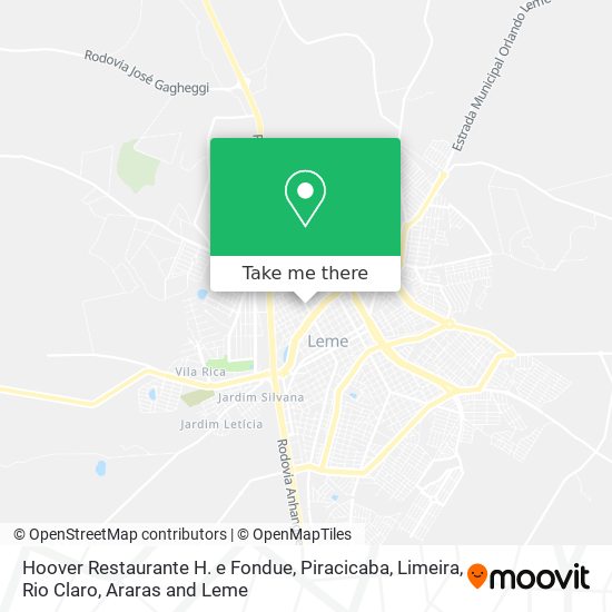 Hoover Restaurante H. e Fondue map