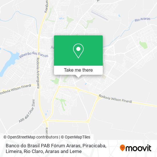 Banco do Brasil PAB Fórum Araras map