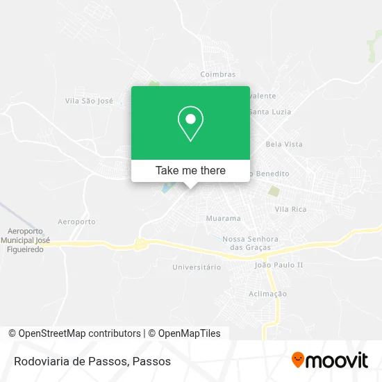 Rodoviaria de Passos map
