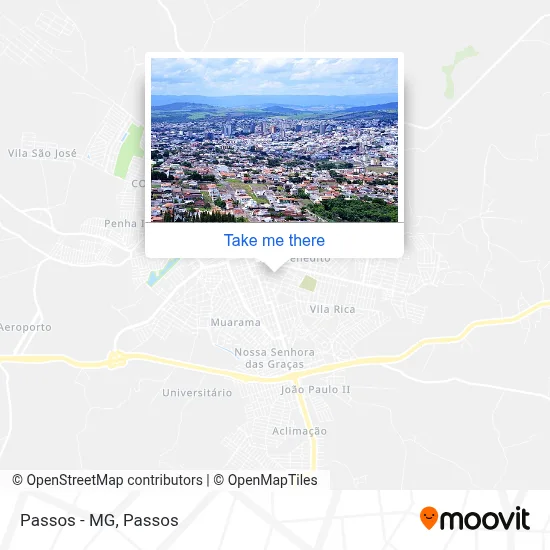 Passos - MG map