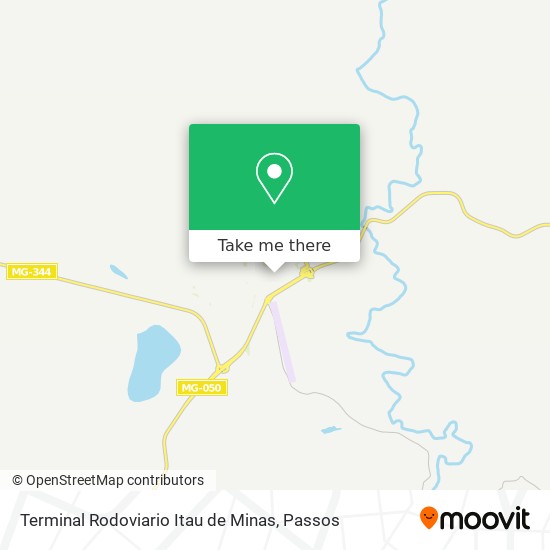 Mapa Terminal Rodoviario Itau de Minas