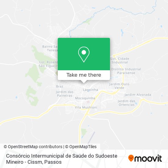 Mapa Consórcio Intermunicipal de Saúde do Sudoeste Mineiro - Cissm