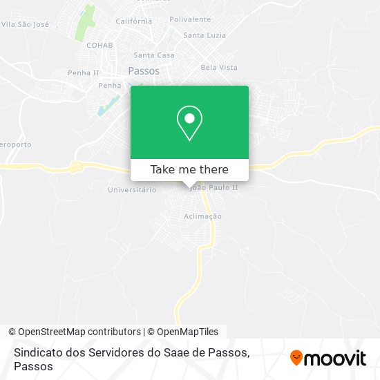 Mapa Sindicato dos Servidores do Saae de Passos