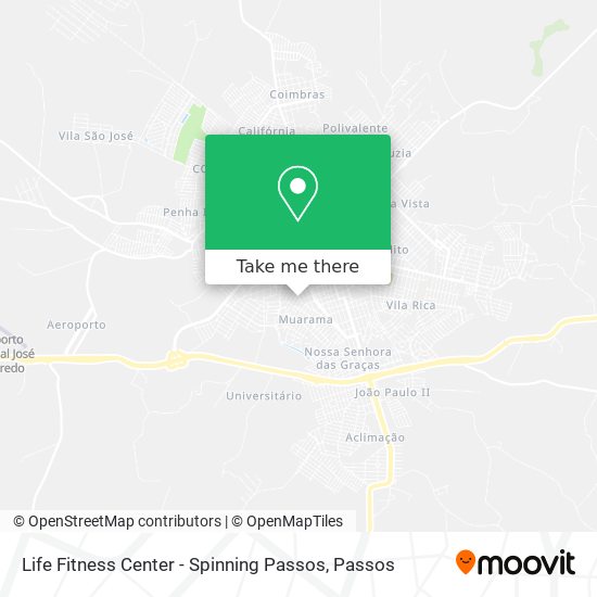 Life Fitness Center - Spinning Passos map