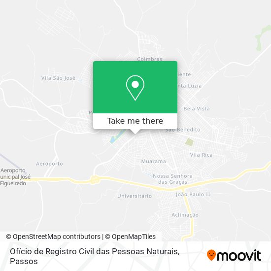 Ofício de Registro Civil das Pessoas Naturais map