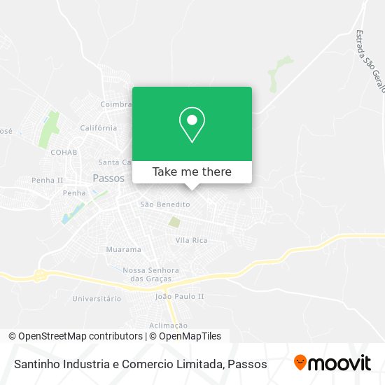 Mapa Santinho Industria e Comercio Limitada